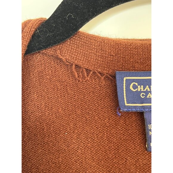 Charter Club Brown 100% Cashmere Long Sleeve Cardigan Button Front Small Men's - Picture 7 of 9